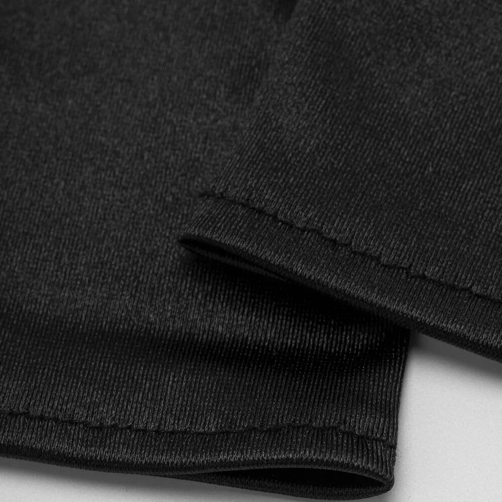 Women's Short Black Satin Silk Gloves Banquet Wedding Party Costume Accessories